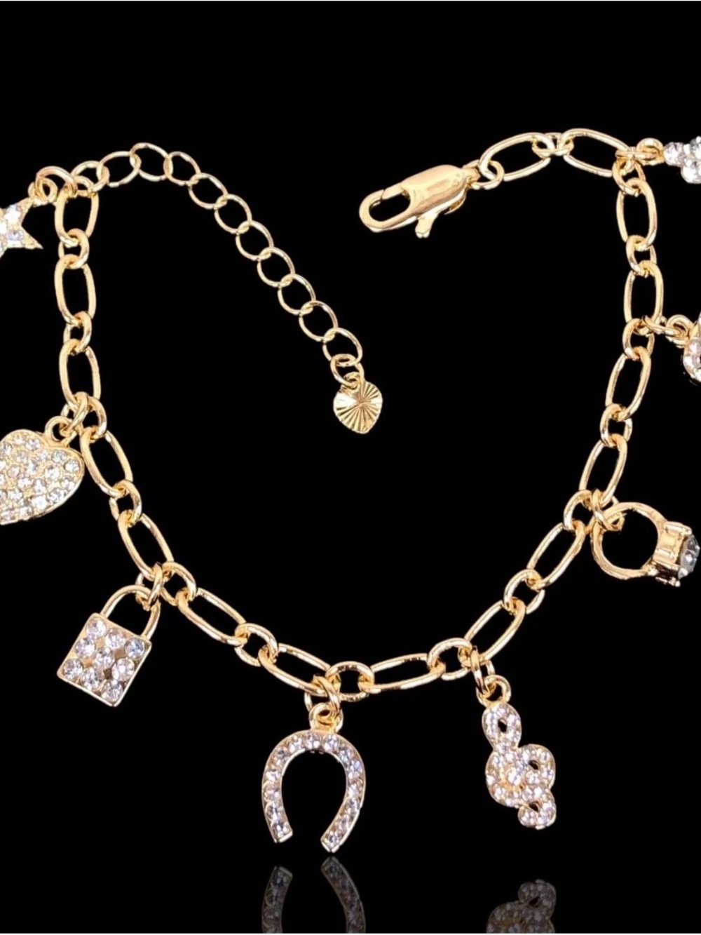 18k GOLD FILLED PARISIAN MINI CHARMS BRACELET